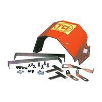 TCI Automatic Transmission Shield Case Aluminum Red Powdercoated For Chevrolet Powerglide Kit