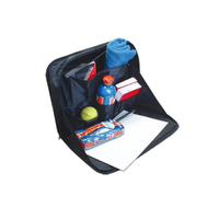 BACK OF SEAT TRAY WITH POCKETS AND SOLID TABLE