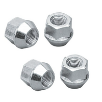 Topline Bulge Open End Acorn Wheel Nuts 3/4" Hex 12mm x 1.50" Thread (Set Of 4)