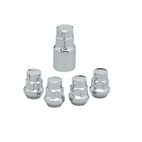 Topline Chrome Tapered Wheel Lock Nuts 7/16" Thread, Closed End (Set Of 4)