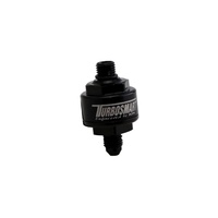 Turbosmart Billet Turbo Oil Feed Filter 44um AN-4 to AN-4 ORB - Black