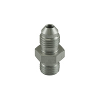 Turbosmart Fitting -4 AN Flare to -4 AN ORB Male Straight  Silver