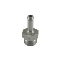 Turbosmart Fitting 6mm / 1/4" Hose End to -6 AN ORB Male Straight - Silver