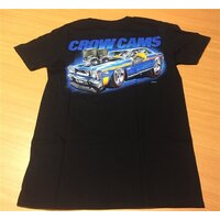 Crow Cams T-Shirt GT Heavy Weight Cotton Black XW Print Front Logo 2XL  TSG-2XL