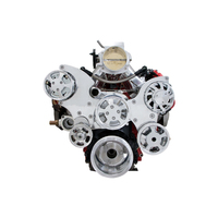 Top Street Performance SERPENTINE FRONT DRIVE SYSTEM LS1 LS2 LS3 LS6 CHEV For Holden POLISHED WITH INTEGRAL POWER STEERING RESERVOIR