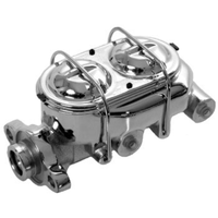 Tuff Stuff Chrome Universal Dual Port/Dual Reservoir Master Cylinder 1" Bore