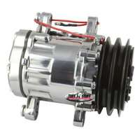 Tuff Stuff Chrome "Peanut Style" A/C Compressor R-134A Style Double V-Groove