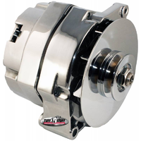 Tuff Stuff Chrome GM 10DN Style Alternator 100 AMP OEM Wire External V Groove