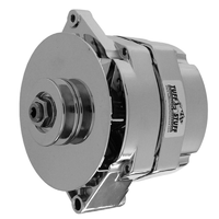 Tuff Stuff Polished GM 10SI Style Alternator 100 AMP 1 Wire Internal V Groove