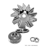 Tuff Stuff Chrome Alternator Fan & Pulley Single V-Groove
