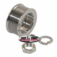 Tuff Stuff Chrome Billet Steel Alternator Pulley 6 Groove Serpentine 2.25" O.D