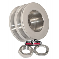 Tuff Stuff Chrome Billet Steel Alternator Pulley Double V-Groove 2.628" O.D