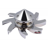 Tuff Stuff Chrome Alternator Fan & Pulley Steel Single Groove V With Aluminium Fan