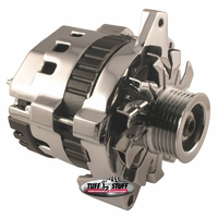 Tuff Stuff Chrome GM Mini Alternator60 Amp 1-Wire serpentine 6 Groove Pulley