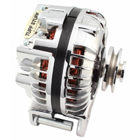 Tuff Stuff Chrome Chrysler Alternator 100 AMP 1 Wire Internal Single V Groove