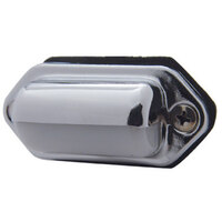 UPI Chrome License Plate Light Rectangle With Clear Light