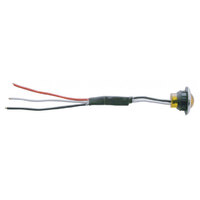 UPI Mini LED Round Turn Signal 3/4", 3 LED, Amber Lens With S/S Bezel