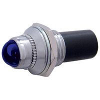 UPI Dash Indicator Light Blue 12V, 3/8 O.D With Chrome Bezel