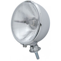 UPI Chrome 7" KINGBEE Headlight Assembly With H4 Globes (Pair)