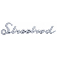 UPI Chrome Streetrod Script Emblem With Studs & Clips