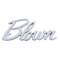 UPI Chrome "Blown" Script EmblemWith Studs & Clips