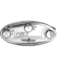 Vintage Air Streamline Gen II Pro Line Panel 5.5" wide x 2.5" tall.
