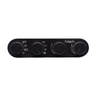 Vintage Air 4 Knob Streamline Panel Black Anodised Face And Knobs. 5.318" Wide x 1" Tall