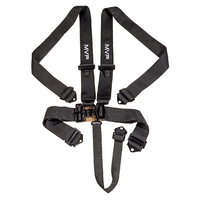 MVP Black 5-Point Latch & Link Harness SFI Approved 3in Belts Black Hardware & Bolt In Ends VPR-100
