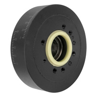 VPW Harmonic Damper Balancer Steel SB Ford V8 Late Model Satin Black 6.40'' Diameter 50oz External Balance  Each
