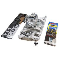 VPW Intake & Carburettor Kit, Holden V8 253-308, Air Dual Intake, Repro Holley Style 600CFM Vac Sec, Carburettor, Kit