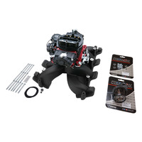VPW Intake Manifold & Carburettor Kit Black Series RPM AirMax Dual Plane Street Brawler 750 Vac Electric Choke Carbutetor Chev For Holden LS1 LS2