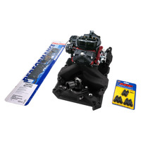 VPW Intake Manifold & Carburettor Kit Black Series RPM AirMax Dual Plane Street Brawler 750 Vac Electric Choke Carbutetor SB For Chrysler