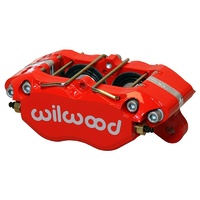 Wilwood 4 Piston Red Dynapro Dust-Boot Caliper 1.38"/1.38" Bore Size, 0.81" Disc Width, 7812 Pad Plate WB120-11481-RD