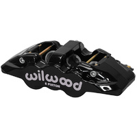 Wilwood 6-Piston Aero6 Radial Mount Caliper R/H - Black 1.62"/1.12"/1.12" Bore Size, 1.25" Disc Width, 6617 Pad Plate WB120-13289-BK