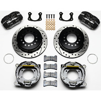 Wilwood Dynapro Low-Profile Rear Brake Kit - 4-Piston 11" Suit for Ford Big Bearing With 2.50 Offset & Internal Park Brake WB140-11389-D