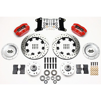 Wilwood Dynapro Dust-Boot Front Brake Kit - 4-Piston 12.19" - Red Caliper Suit 67-72 Camaro/Chevelle, 64-73 Buick, 64-74 Oldsmobile, 64-74 Pontiac & R