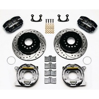 Wilwood Dynapro Dust-Boot Rear Brake Kit - 4-Piston 12.19" Suit for Ford Small Bearing With 2.66 Offset & Internal Park Brake WB140-13205-D