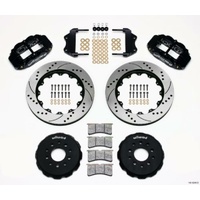 Wilwood Forged Narrow Superlite 6R Big Brake Front Brake Kit (Hat) - Black 14" Drilled & Slotted Rotors. Suit Holden Monaro & Commodore VT-VZ WB140-92