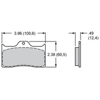 Wilwood Smart Pad Brake Pad Set with BP-10 Compound Suit Dynalite Series Calipers WB150-8850K