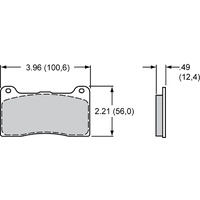 Wilwood Smart Pad Brake Pad Set with BP-10 Compound Suit Dynapro Series Calipers WB150-9136K