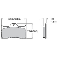 Wilwood Smart Pad Brake Pad Set with BP-20 Compound Suit Dynalite Series Calipers WB150-9413K
