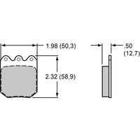 Wilwood PolyMatrix Brake Pad Set with A Compound Suit Billet Dynalite, Dynalite Single & Dynapro single WB15A-10142K