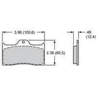 Wilwood PolyMatrix Brake pad Set with A Compound Suit Dynalite Series Calipers WB15A-5734K