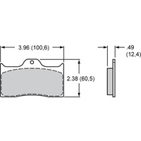 Wilwood PolyMatrix Brake Pad Set with B Compound Suit Billet Dynalite Caliper with Cotter Pin WB15B-3991K