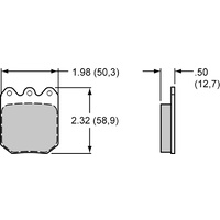 Wilwood PolyMatrix Brake Pad Set with E Compound Suit Dynalite & Dynapro Single Series Calipers WB15E-9820K
