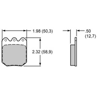 Wilwood PolyMatrix Brake Pad Set with Q Compound Suit Dynalite & Dynapro Single Series Calipers WB15Q-10144K