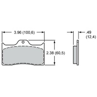 Wilwood PolyMatrix Brake Pad Set with Q Compound Suit Dynalite Series Calipers WB15Q-6824K