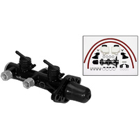 Wilwood Compact Remote Tandem Master Cylinder 1.0" Bore, Black Finish WB260-14243-BK