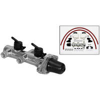 Wilwood Compact Remote Tandem Master Cylinder 1.0" Bore, Polished Finish WB260-14243-P
