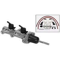 Wilwood Compact Remote Tandem Master Cylinder 1-1/8" Bore, Polished Finish WB260-14244-P